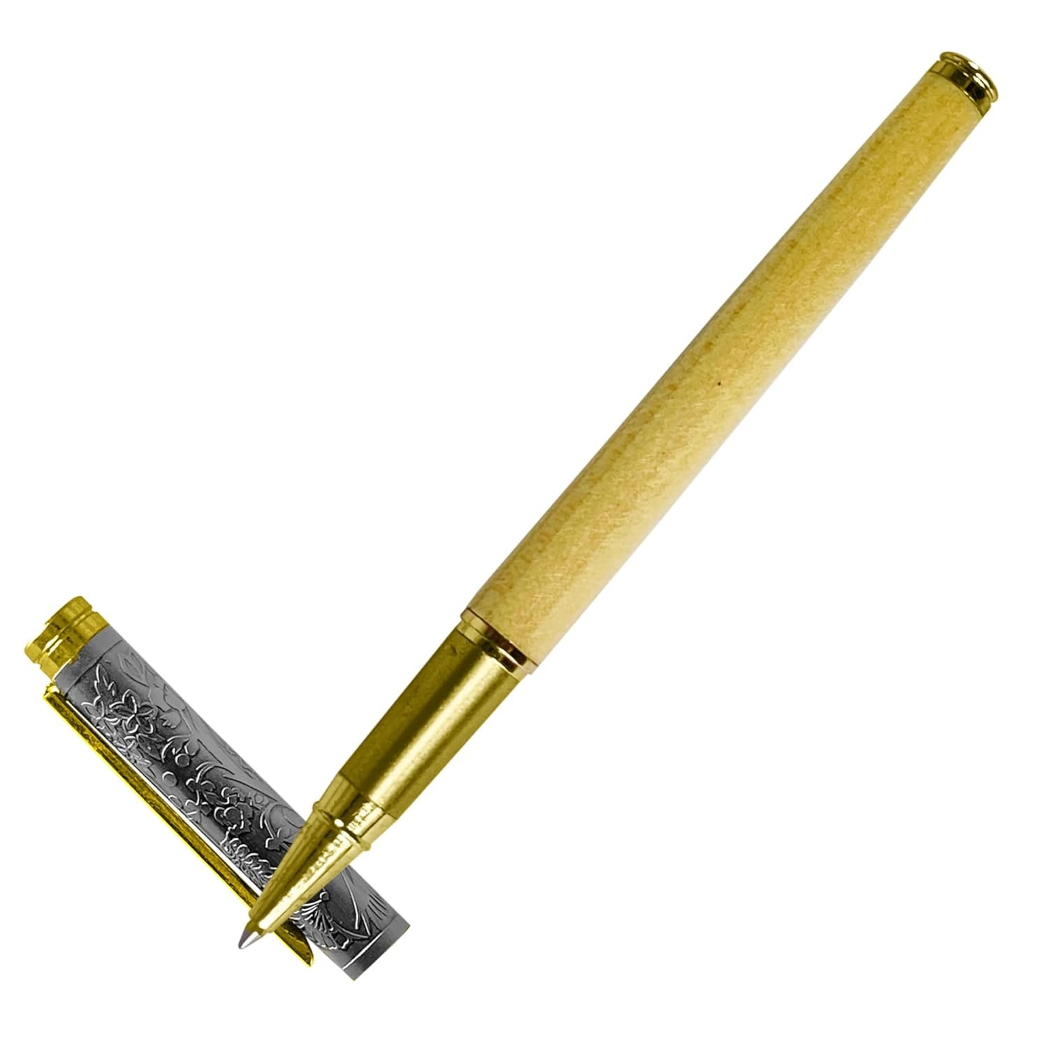 Wooden Gold Pen Eco-Friendly Wooden Pen | Unique Smooth Wood Pen For Office Use, Personal Use